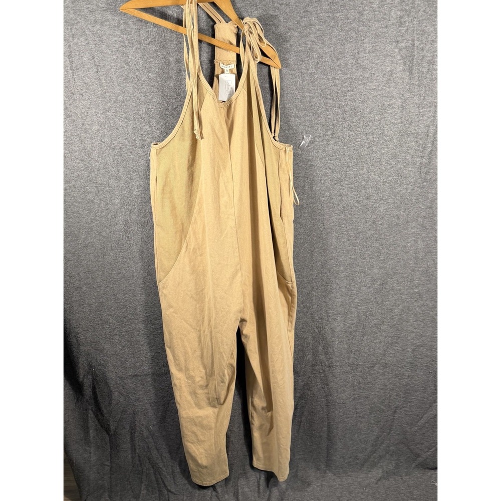 JODIFL Women's Overalls  Jumpsuit Washed Baggy Boho Hippie Pockets Slouchy SZ L